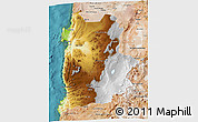 Physical 3D Map of ANTOFAGASTA, satellite outside