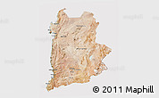 Satellite 3D Map of ANTOFAGASTA, cropped outside