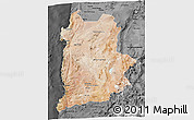 Satellite 3D Map of ANTOFAGASTA, darken, desaturated