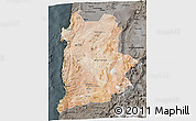 Satellite 3D Map of ANTOFAGASTA, darken, semi-desaturated