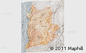 Satellite 3D Map of ANTOFAGASTA, lighten, semi-desaturated