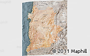 Satellite 3D Map of ANTOFAGASTA, semi-desaturated
