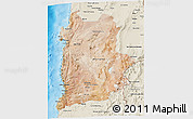 Satellite 3D Map of ANTOFAGASTA, shaded relief outside