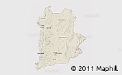 Shaded Relief 3D Map of ANTOFAGASTA, cropped outside