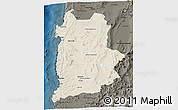 Shaded Relief 3D Map of ANTOFAGASTA, darken
