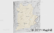 Shaded Relief 3D Map of ANTOFAGASTA, desaturated