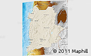 Shaded Relief 3D Map of ANTOFAGASTA, physical outside