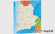 Shaded Relief 3D Map of ANTOFAGASTA, political shades outside
