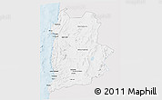 Silver Style 3D Map of ANTOFAGASTA, single color outside