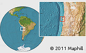 Satellite Location Map of Antofagasta (Is.)