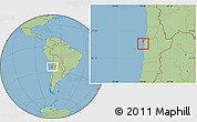 Savanna Style Location Map of Antofagasta (Is.)