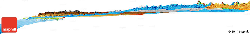 Physical Horizon Map of ANTOFAGASTA, political shades outside