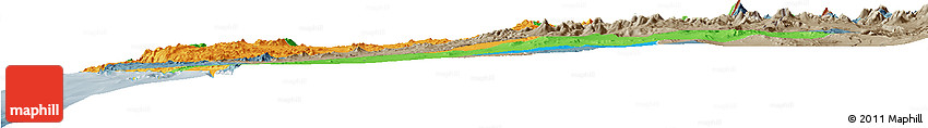 Political Horizon Map of ANTOFAGASTA, semi-desaturated