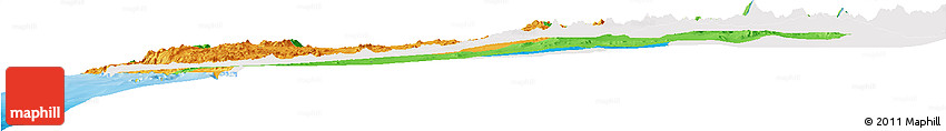 Political Horizon Map of ANTOFAGASTA, single color outside