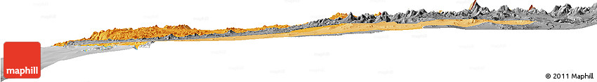 Political Shades Horizon Map of ANTOFAGASTA, desaturated