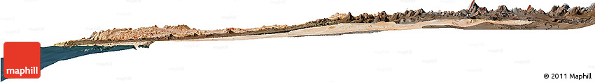 Satellite Horizon Map of ANTOFAGASTA, darken