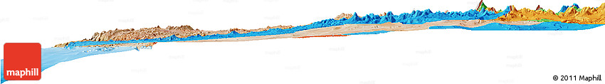 Satellite Horizon Map of ANTOFAGASTA, political shades outside