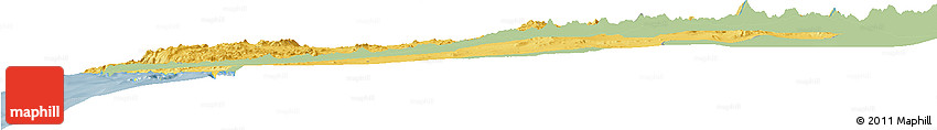Savanna Style Horizon Map of ANTOFAGASTA, single color outside