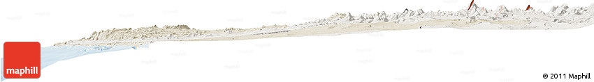 Shaded Relief Horizon Map of ANTOFAGASTA, lighten