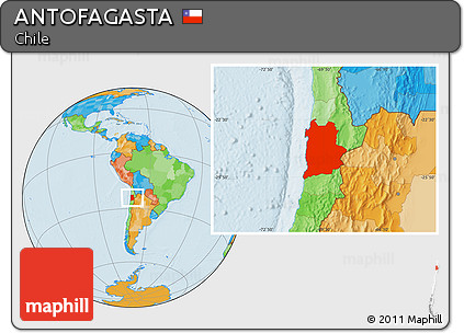 Political Location Map of ANTOFAGASTA