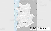 Gray Map of ANTOFAGASTA, single color outside