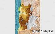 Physical Map of ANTOFAGASTA, satellite outside