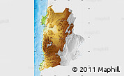 Physical Map of ANTOFAGASTA, single color outside