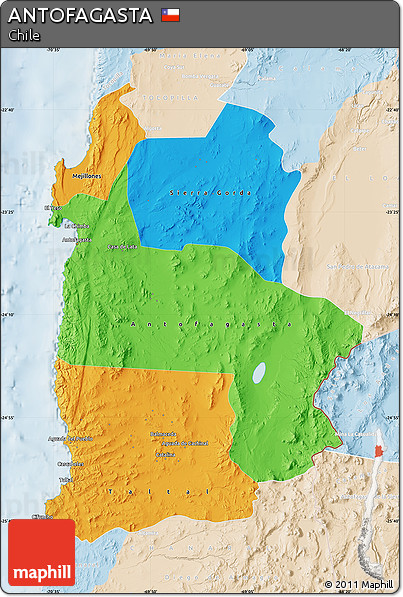 Political Map of ANTOFAGASTA, lighten