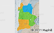 Political Map of ANTOFAGASTA, lighten, semi-desaturated