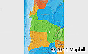 Political Map of ANTOFAGASTA, political shades outside