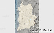 Shaded Relief Map of ANTOFAGASTA, darken, semi-desaturated
