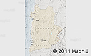 Shaded Relief Map of ANTOFAGASTA, lighten, semi-desaturated