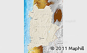 Shaded Relief Map of ANTOFAGASTA, physical outside