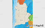 Shaded Relief Map of ANTOFAGASTA, political shades outside