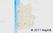 Shaded Relief Map of ANTOFAGASTA, single color outside