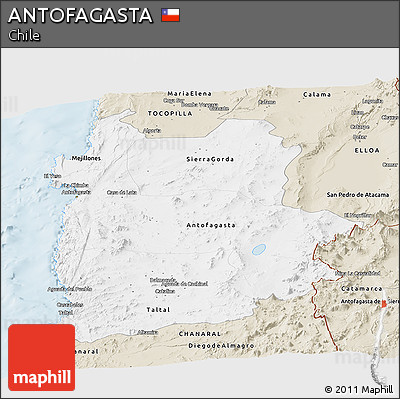 Classic Style Panoramic Map of ANTOFAGASTA