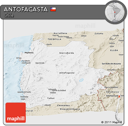 Classic Style Panoramic Map of ANTOFAGASTA