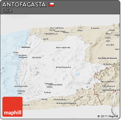 Classic Style Panoramic Map of ANTOFAGASTA