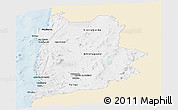 Classic Style Panoramic Map of ANTOFAGASTA, single color outside