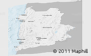Gray Panoramic Map of ANTOFAGASTA, single color outside