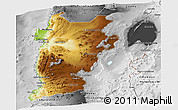 Physical Panoramic Map of ANTOFAGASTA, desaturated
