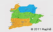 Political Panoramic Map of ANTOFAGASTA, cropped outside