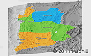 Political Panoramic Map of ANTOFAGASTA, desaturated