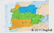 Political Panoramic Map of ANTOFAGASTA, lighten