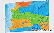 Political Panoramic Map of ANTOFAGASTA, political shades outside