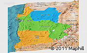 Political Panoramic Map of ANTOFAGASTA, satellite outside