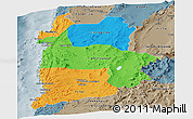 Political Panoramic Map of ANTOFAGASTA, semi-desaturated