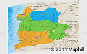 Political Panoramic Map of ANTOFAGASTA, shaded relief outside