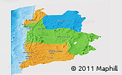 Political Panoramic Map of ANTOFAGASTA, single color outside