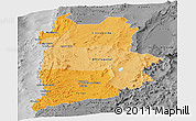 Political Shades Panoramic Map of ANTOFAGASTA, desaturated